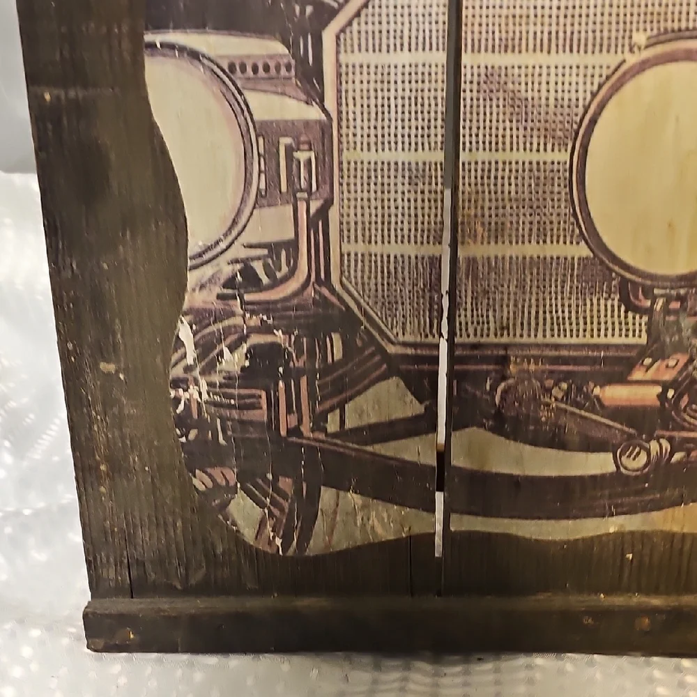 Vintage Pierce Arrow Car Advertisement On Rustic Wood